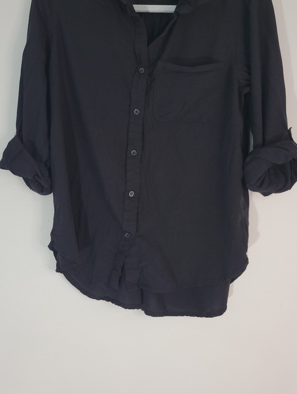Velvet Heart Women Black Button-Up Shirt - Classic Long Sleeve Size L. - Picture 5 of 10
